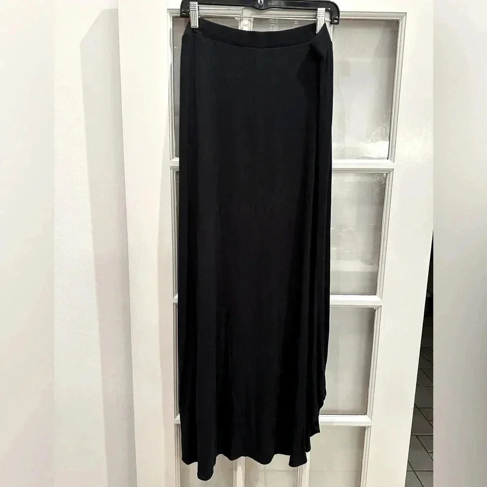 Vintage Express Y2K Chic High Low Hem Black Maxi Skirt Women’s Size Large L NWT - Picture 3 of 9